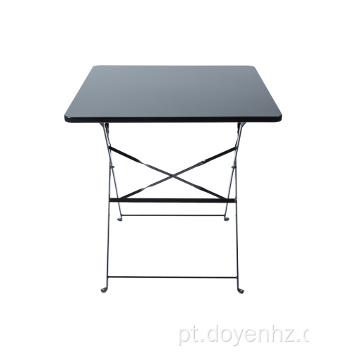 Mesa quadrada esticada dobrável de metal de 70 cm